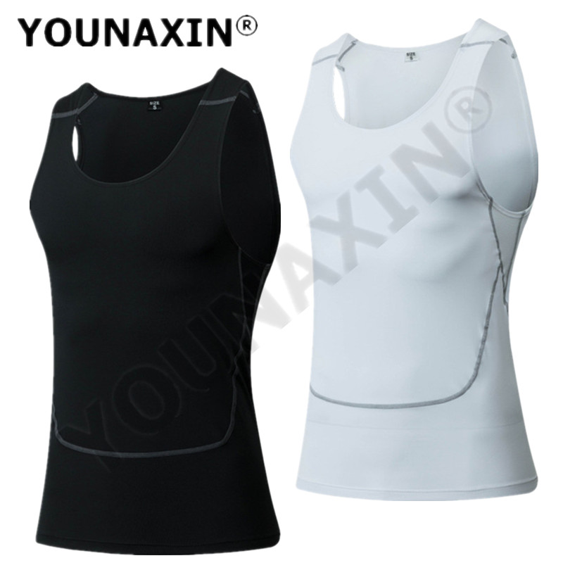 T Shirt Tight Fit - Męska czarna sportowa obcisła koszulka obcisła