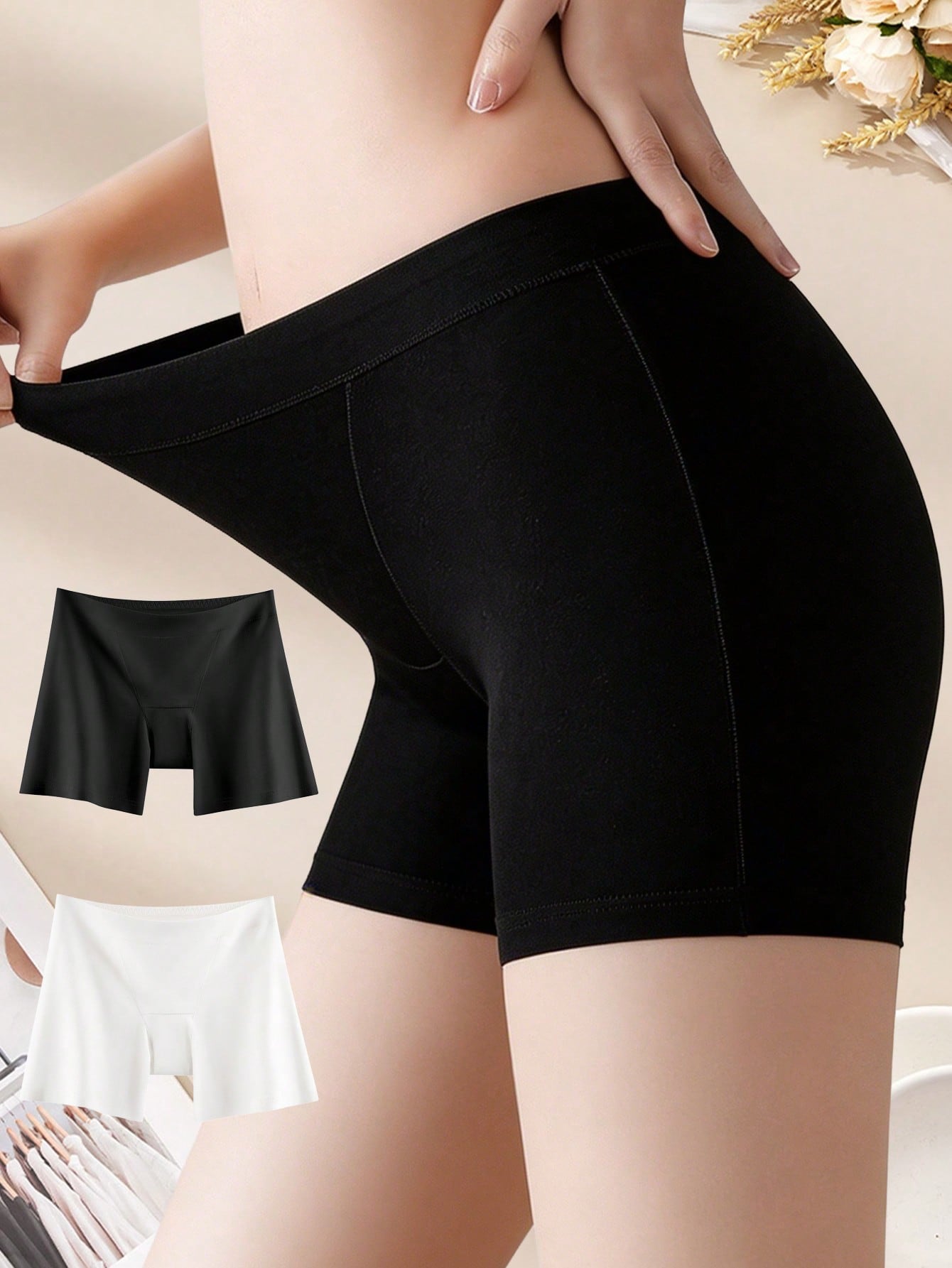 Boxer Brief Pack Cotton - 2 SZTUKI Bawełniane Bezpieczne Szorty Damskie,