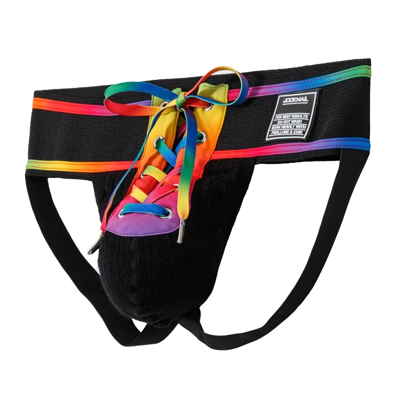 Jockstrap Athletic - Męskie majtki Jockstrap z otwartym przodem,