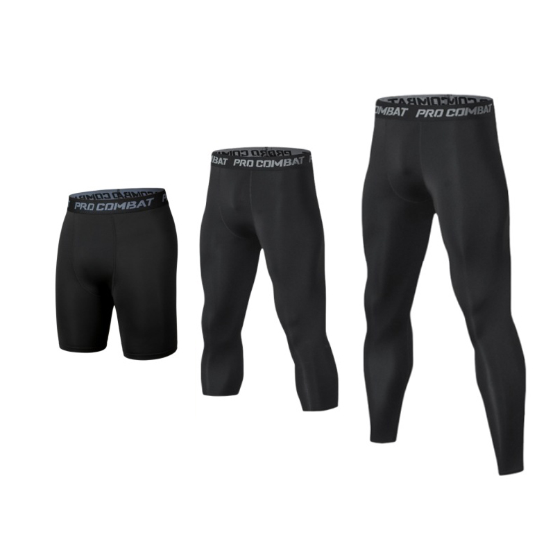 Compression Shorts Athletes - Męskie spodnie kompresyjne, legginsy, szybkoschnące, sportowe,