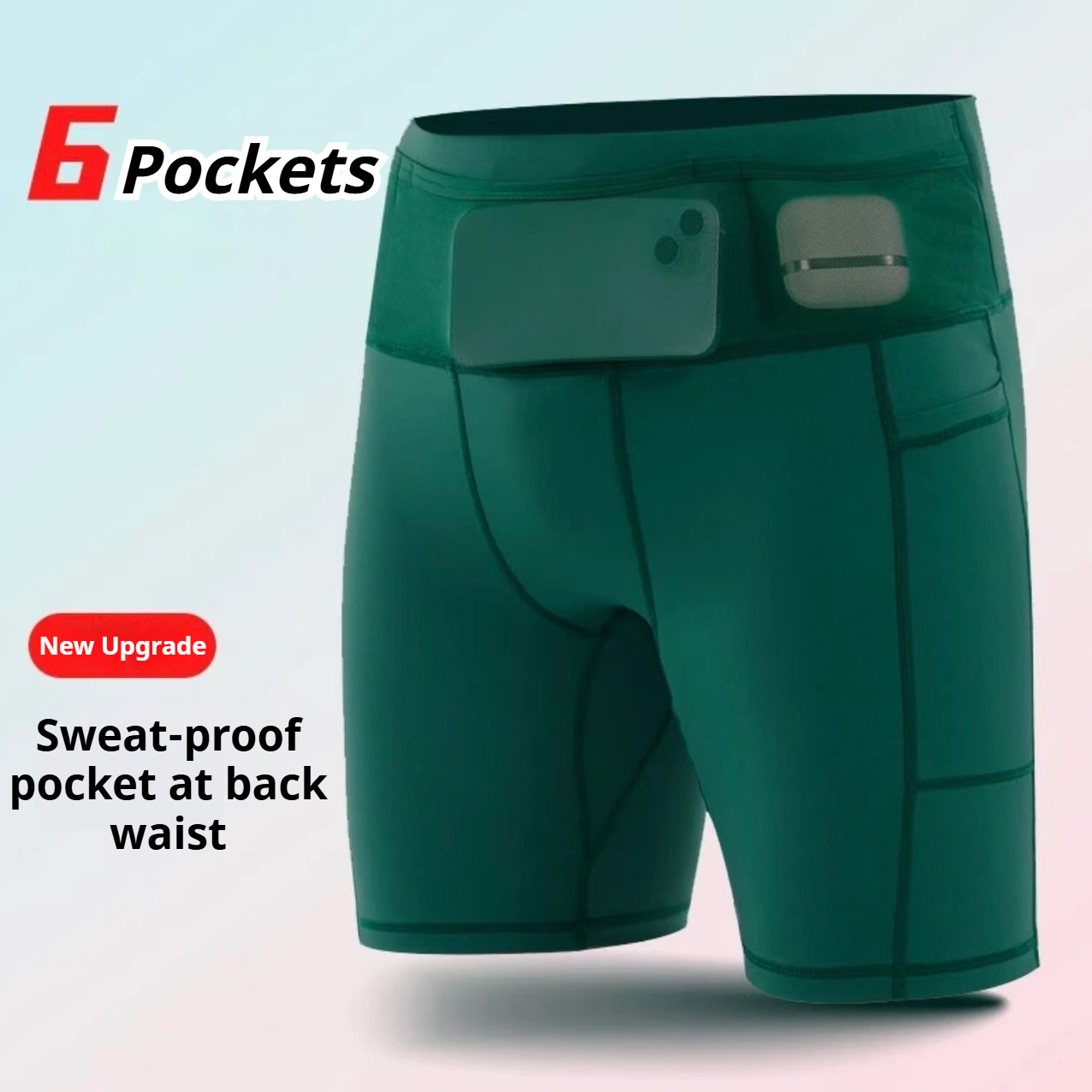 Compression Shorts Athletes - Spodenki kompresyjne do biegania, długość 3/4,