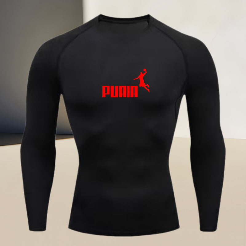 T Shirt Tight Fit - Męska koszulka sportowa z długim rękawem