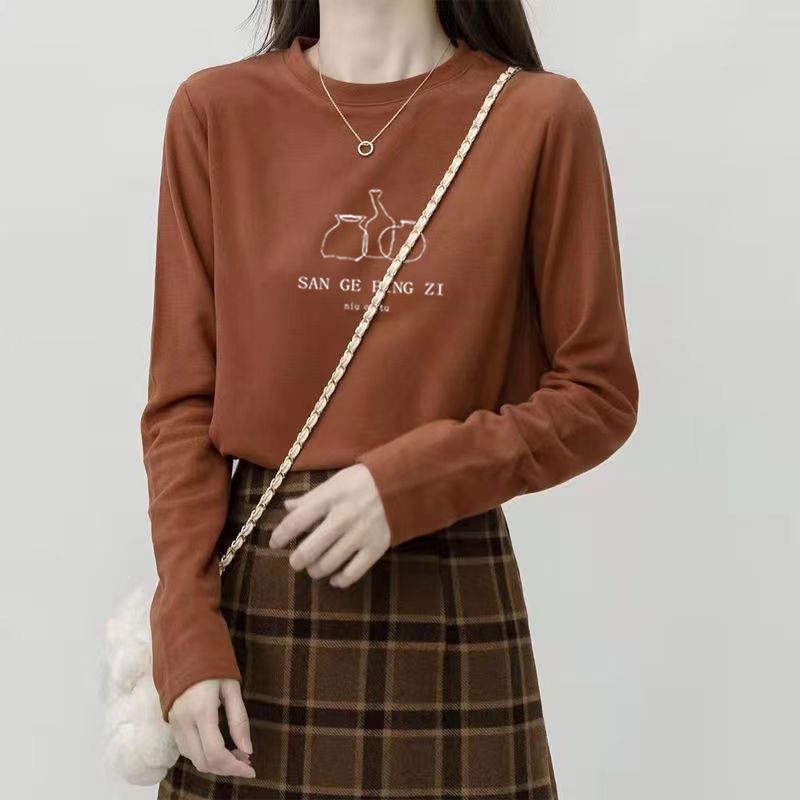Undershirt Crew Neck - Damskie koszulki termiczne w koreańskim stylu