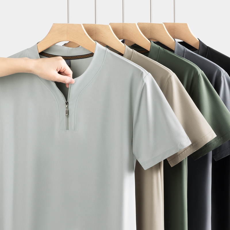 Męska koszulka Henley z jedwab – T Shirt Tight Fit recenzja i cena