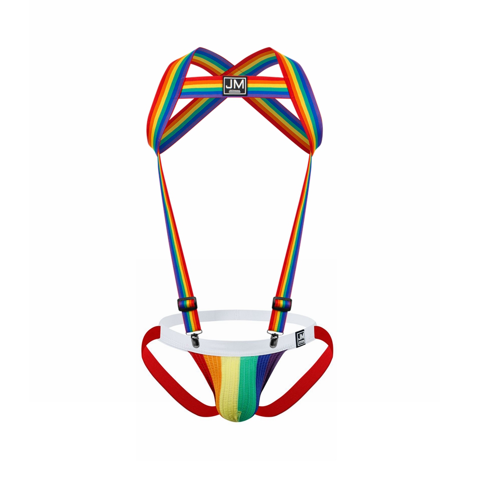 Tęczowa uprząż na ciało Regulo – Jockstrap Athletic recenzja i cena